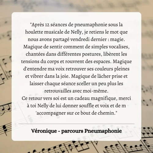 Témoignage Véronique pneuma